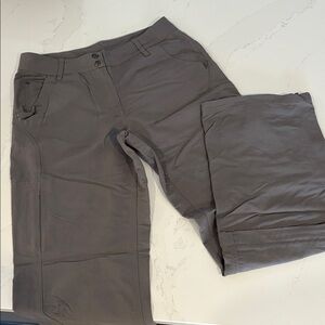 MEC Mountain Equipment Company Gray Cargo Convertible Nylon Tall pants Size 10